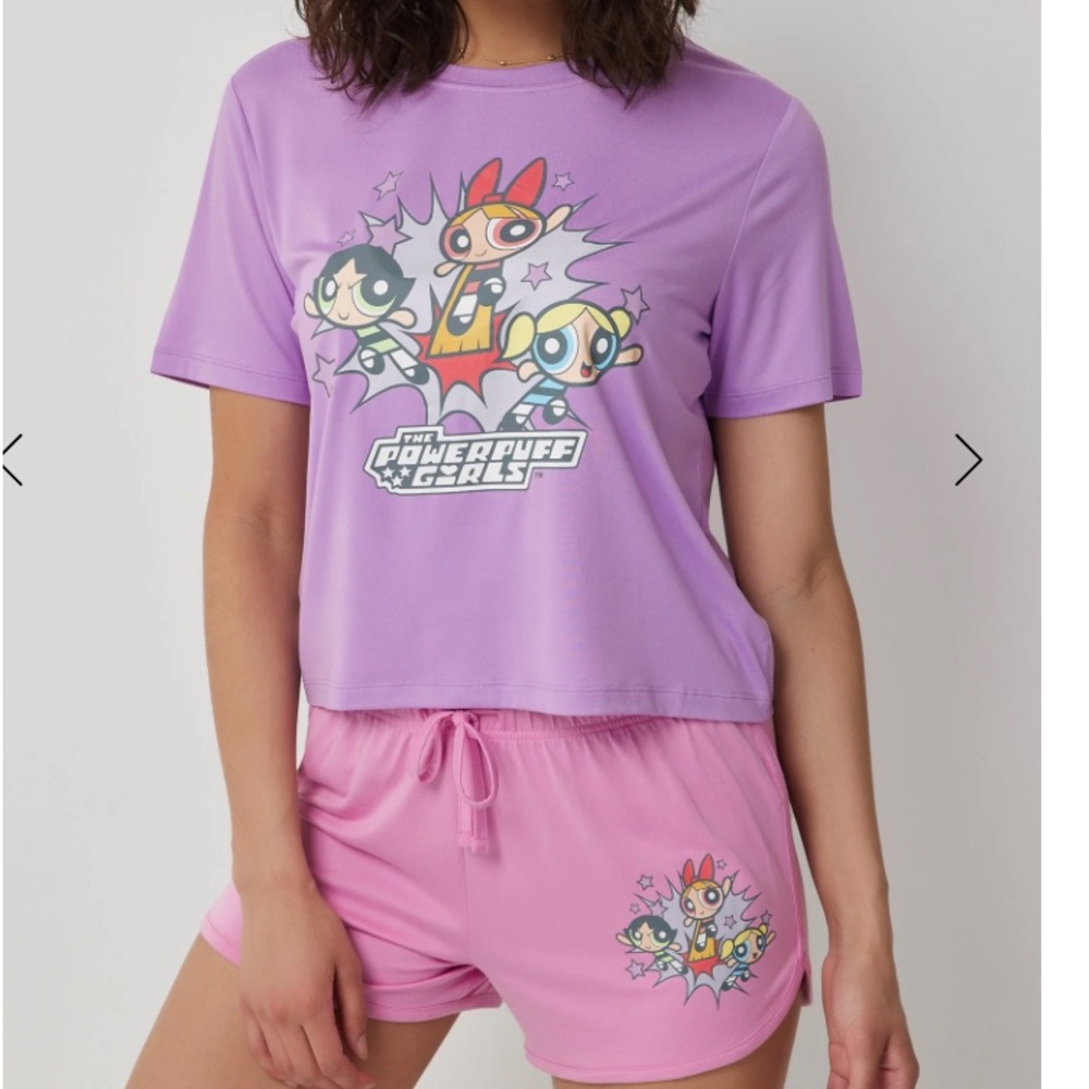 Powerpuff Girls Two Piece Pajama Set NWT Size XSmall